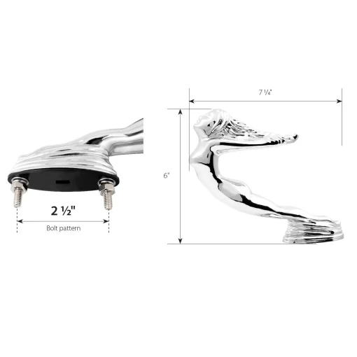 Chrome Flying Lady Hood Ornament - Image 2