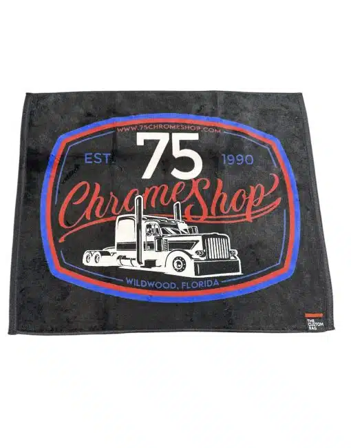 75 Logo Black Print Microfiber Towel