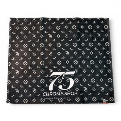 75 Logo Black Print Microfiber Towel