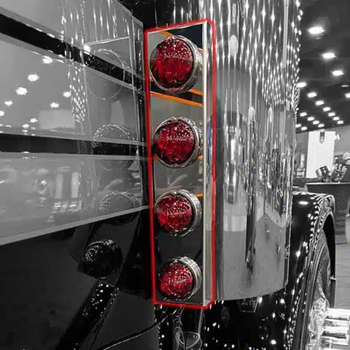Peterbilt 589 Air Cleaner Front 4 Watermelon Light Hole
