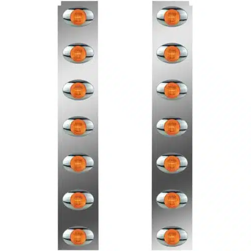 Peterbilt Air Cleaner Front with 7, M3 Clear/Amber Lights