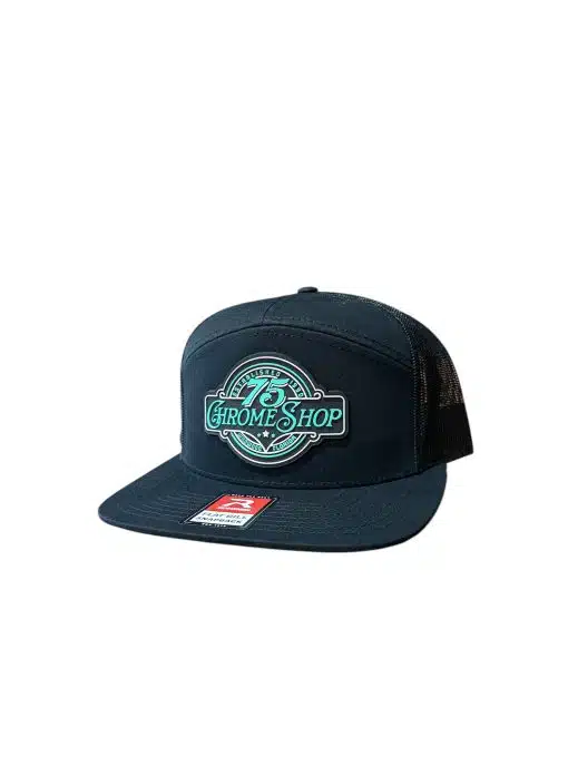 75 Chrome Shop Leather Patch Hat 7 Panel - Image 9