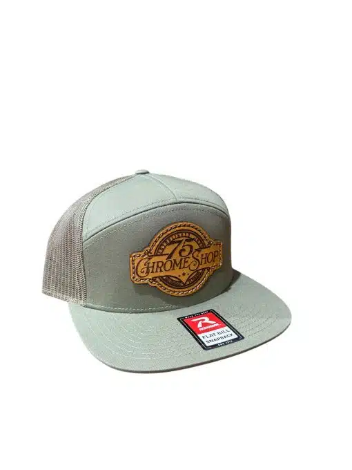 75 Chrome Shop Leather Patch Hat 7 Panel - Image 6