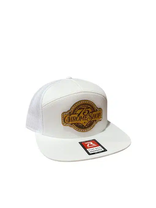75 Chrome Shop Leather Patch Hat 7 Panel - Image 3
