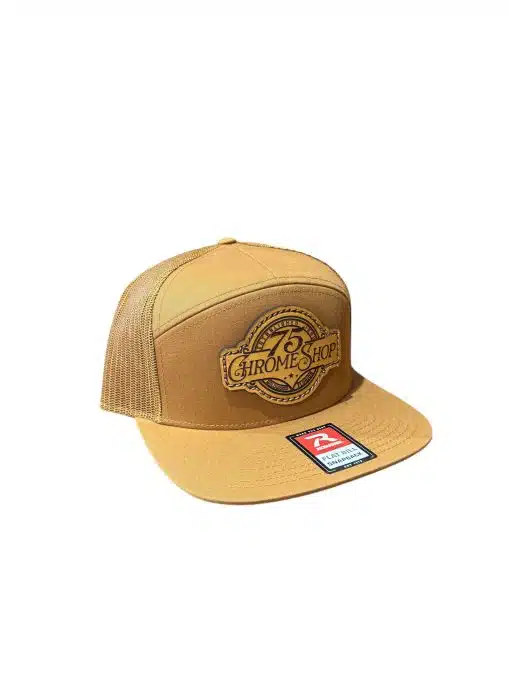 75 Chrome Shop Leather Patch Hat 7 Panel - Image 2