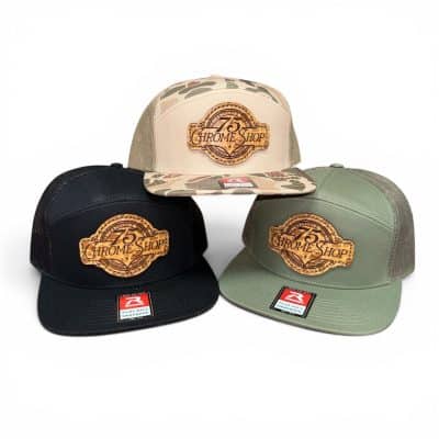 75 Chrome Shop 7 Panel Leather Patch Hat