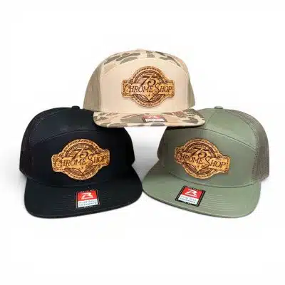 75 Chrome Shop 7 Panel Leather Patch Hat