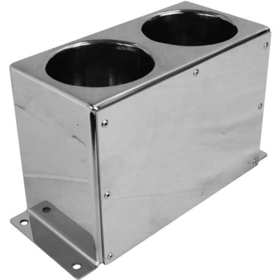 Universal Stainless Steel Dual Cupholder - 6"