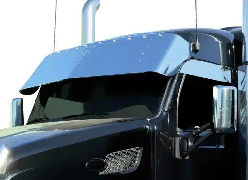 Peterbilt 579 18" Drop Sunvisor with 10-3/4" Light Holes