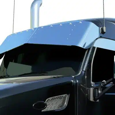 Peterbilt 579 Bowtie 18" x 16" Sunvisor with 10- 3/4" Light Holes