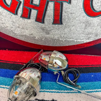 Amber Glass Lens Bumper LED Light with Bracket