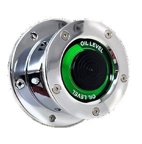 Chrome Plated Billet Aluminum Green Window Oil Cap Cover