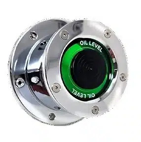 Chrome Plated Billet Aluminum Green Window Oil Cap Cover