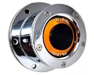 Chrome Plated Billet Aluminum Orange Window Oil Cap Cover