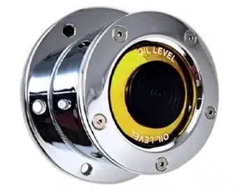 Chrome Plated Billet Aluminum Yellow Window Oil Cap Cover
