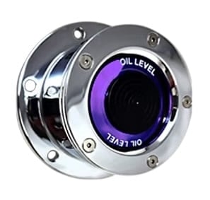 Chrome Plated Billet Aluminum Purple Window Oil Cap Cover