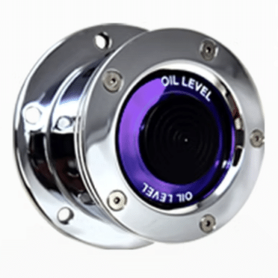 Chrome Plated Billet Aluminum Purple Window Oil Cap Cover
