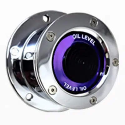 Chrome Plated Billet Aluminum Purple Window Oil Cap Cover