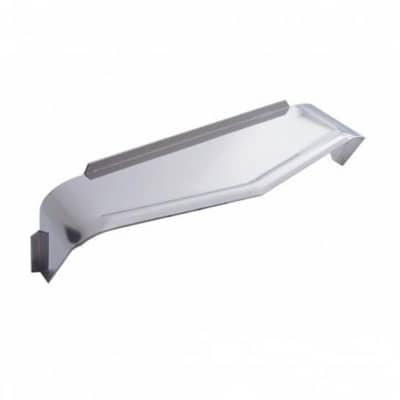 5" X 7" Rectangular Headlight, Ribbed Lip Style Stainless Steel Visor