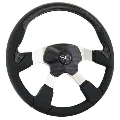 Traveler 18" Black Leather with Black Wood Steering Wheel