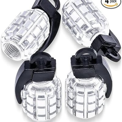 Chrome Grenade Valve Stem Cover