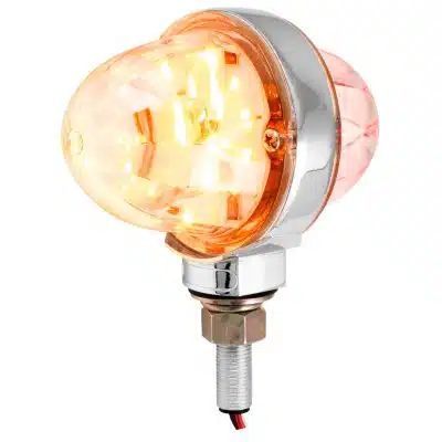 3" 2 Face Amber/Red with Clear Lens Watermelon LED Light