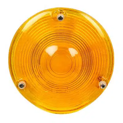 3 Hole Light Amber Glass Lens with Lip