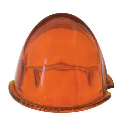 Dark Amber Smooth Glass Lens