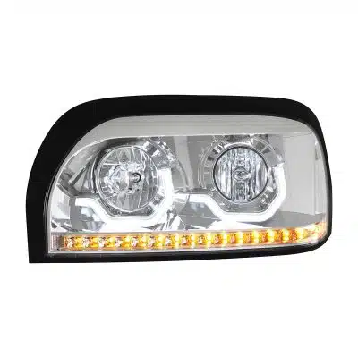 Freightliner Century Chrome LED Headlight Turn Signal & Light Bar