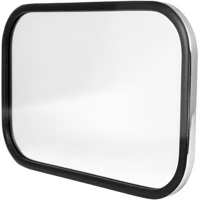 Chrome Rectangle Flat Mirror with Center Mount