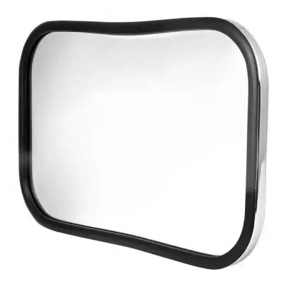 Chrome Rectangle Convex Mirror with Center Mount