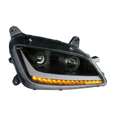 Peterbilt 579 Black Projection Headlight with LED Position Light & Signal
