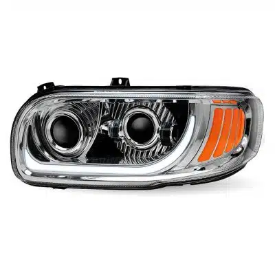 Peterbilt 389/388/367/567 Chrome LED Projector Headlight Assembly