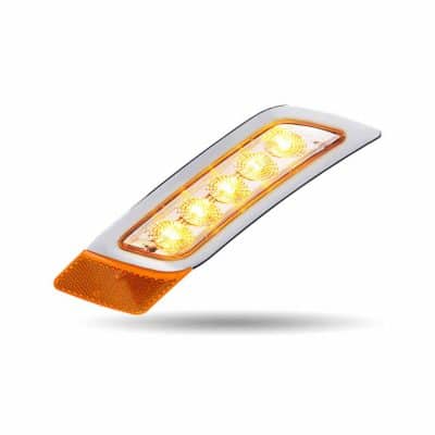 Peterbilt 579 Amber/Clear Turn & Marker LED Fender Light