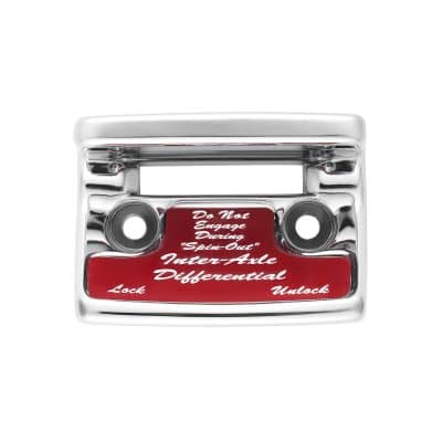 Freightliner Classic Chrome Plastic Axle Differential Switch Guard With Glossy Sticker