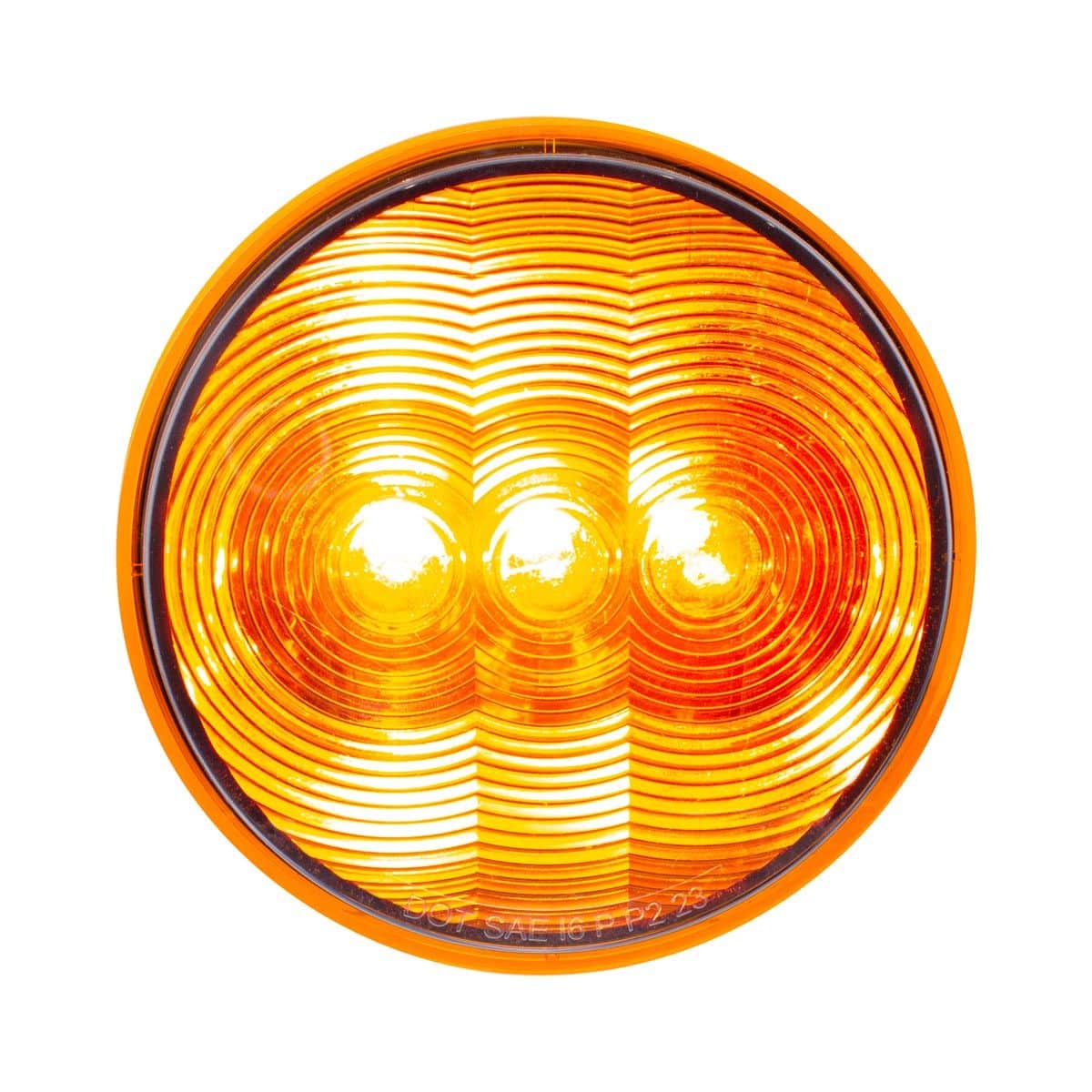 Amber 4" Round 3 LED Light