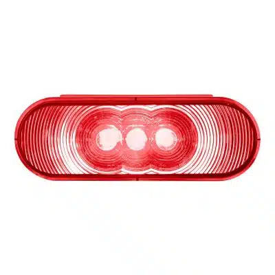 Red 6" Oval 3 LED Stop/Tail/Turn Light