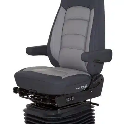 Bostrom Black and Grey Wide Ride Hi-Back Leather Seat