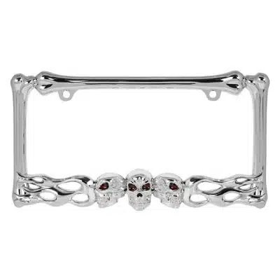 Skull 2 Hole Tag Frame