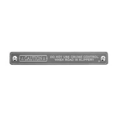 Kenworth Stainless Steel Caution Cruise Control ID Plate