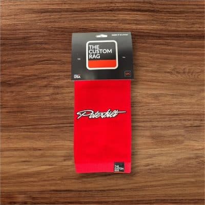 Cursive Peterbilt Logo Cotton Rags