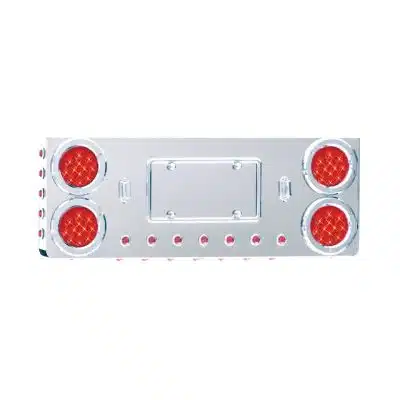 Rear Center Panel with 4 4" Round & 24 3/4" Red Pro Series Lights