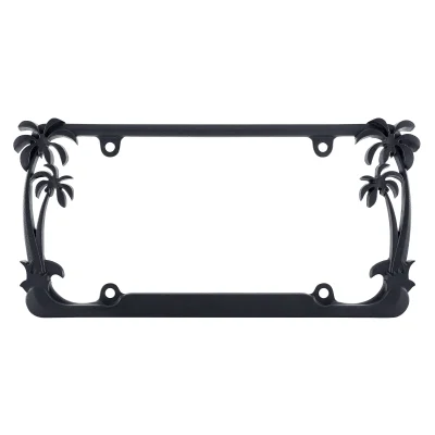 Black Palm Tree License Plate Frame