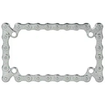 Chrome Chain License Plate Frame for Motorcycle