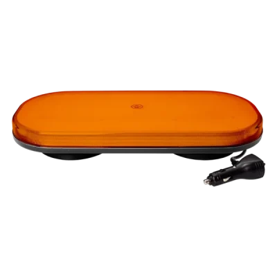 15” Low Profile Mini Strobe Light Bar - Vacuum Magnet Mount