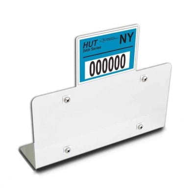Stainless Flanged License Plate Holder with Permit Plate