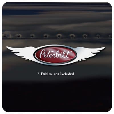Peterbilt Double Wing Stainless Emblem Trim
