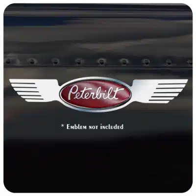 Peterbilt Straight Wing Stainless Emblem Trim