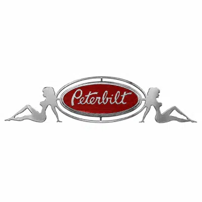 Peterbilt Double Halo with Mudflap Girl Emblem Accent