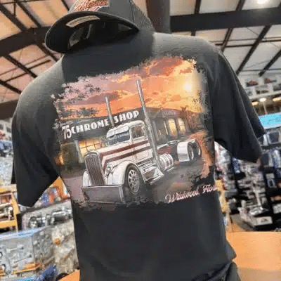 75 Chrome Shop Lifetime Black Truck Shirt